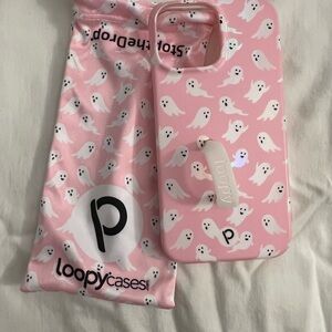 Loopy Case Pink Ghost Phone Case 13ProMax